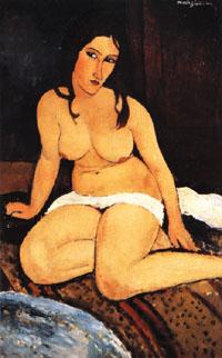 Amedeo Modigliani Draped Nude Spain oil painting art